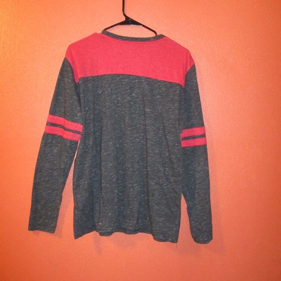 Sons Of Anarchy Men Large Red Black White Graphic Skull Reaper Long Sleeve Shirt - Picture 5 of 6